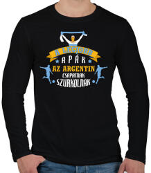 printfashion Argentin csapat - Férfi hosszú ujjú póló - Fekete (10856451)