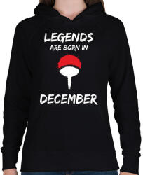printfashion Naruto szülinap - December - Női kapucnis pulóver - Fekete (2699522)