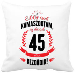 printfashion kamasz-45-black-red - Párnahuzat, Díszpárnahuzat - Fehér (601330)