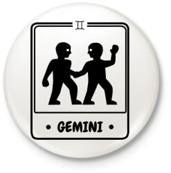 printfashion ikrek - Kitűző, hűtőmágnes - Fehér (13627242)