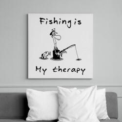 printfashion a pecázás az én terápiám - Vászonkép - Fehér (6627583)