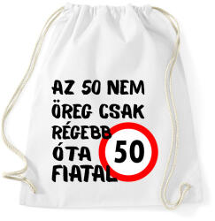 printfashion 50 éves Fekete. - Sportzsák, Tornazsák - Fehér (16108334)