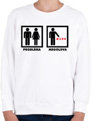printfashion VW Problem Solved - Gyerek pulóver - Fehér (1687233)