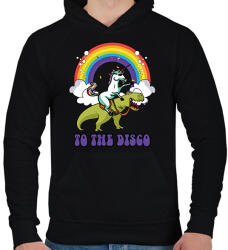 printfashion To the disco - Férfi kapucnis pulóver - Fekete (13767123)