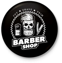 printfashion Barbershop 2 - Kitűző, hűtőmágnes - Fekete (6187159)