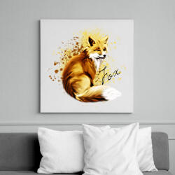 printfashion fox2 - Vászonkép - Fehér (6628662)