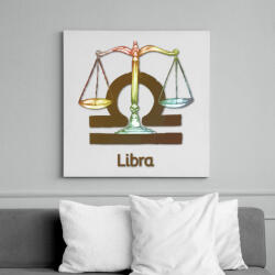 printfashion Libra színes - Vászonkép - Fehér (6640611)