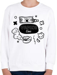 printfashion Vaping time - Gyerek pulóver - Fehér (11960535)