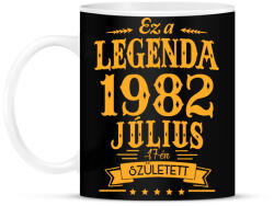 printfashion Ez a legenda 1982 július 17-én született - Bögre - Fekete (7423439)