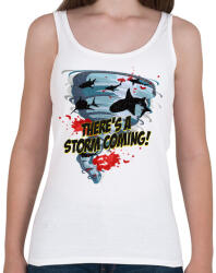 printfashion Shark tornádó - Női atléta - Fehér (1199563)