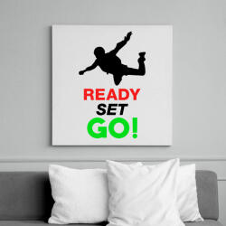 printfashion Ejtőernyős - Vászonkép - Fehér (7576126)