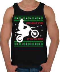printfashion Oh what fun - Motoros - Férfi atléta - Fekete (9675587)