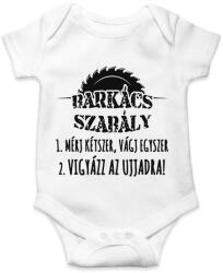 printfashion Barkács szabály póló - Baba Body - Fehér (7621349)