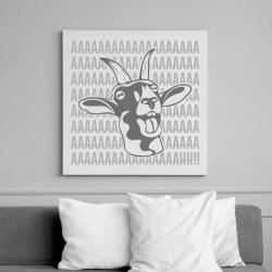 printfashion Aaaah! - Kecske - Vászonkép - Fehér (11621011)