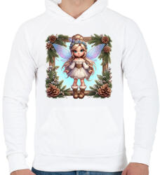 printfashion Tündér - Férfi kapucnis pulóver - Fehér (15334319)