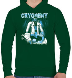 printfashion Új kriogén - Férfi kapucnis pulóver - Sötétzöld (135550)