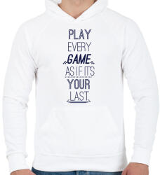 printfashion Gamer motiváció - Férfi kapucnis pulóver - Fehér (1792505)