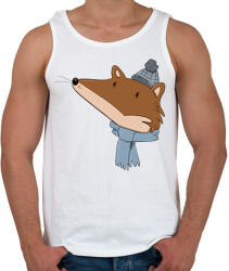 printfashion Róka fej - Férfi atléta - Fehér (12006478)