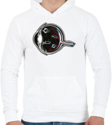 printfashion Halszem - Férfi kapucnis pulóver - Fehér (418781)
