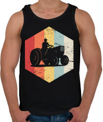 printfashion Retro traktoros - Férfi atléta - Fekete (1191290)