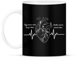 printfashion József Attila szíve - Bögre - Fekete (15833837)