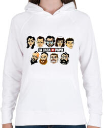 printfashion A nagy pénzrablás! - Női kapucnis pulóver - Fehér (5088172)