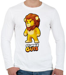 printfashion Stumble Guys - Leonidas - Férfi hosszú ujjú póló - Fehér (16084375)