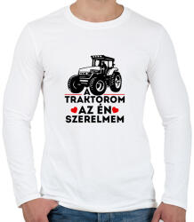 printfashion traktor szerelem - Férfi hosszú ujjú póló - Fehér (1638920)