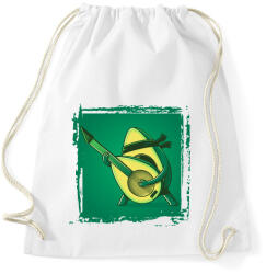 printfashion Gitáros avokádó - Sportzsák, Tornazsák - Fehér (5640844)
