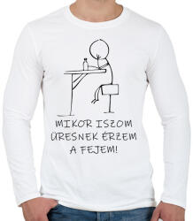 printfashion MIKOR ISZOM - Férfi hosszú ujjú póló - Fehér (2218773)