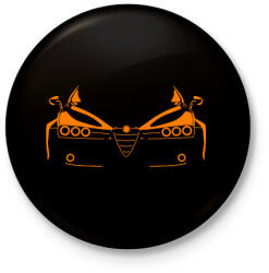printfashion Alfa Romeo 159 narancssárga - Kitűző, hűtőmágnes - Fekete (13032622)