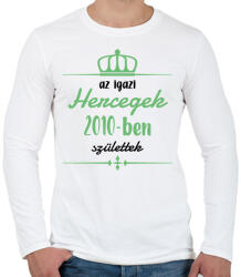 printfashion Az igazi hercegek - Évszámmal - Férfi hosszú ujjú póló - Fehér (7150612)