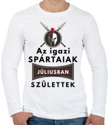 printfashion Júliusi SPARTAI - Férfi hosszú ujjú póló - Fehér (2615610)