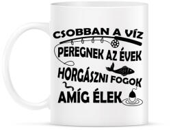 printfashion Horgász leszek amíg élek - Bögre - Fehér (4769966)