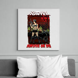 printfashion Zombi vadász - Vászonkép - Fehér (6621061)