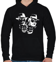 printfashion Bud Spencer and Terence Hill - White - Férfi kapucnis pulóver - Fekete (2254124)