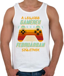 printfashion A legjobb gamerek februárban születnek - Férfi atléta - Fehér (11690952)