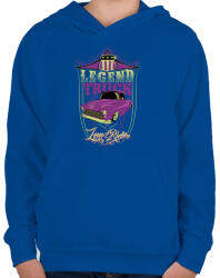 printfashion Autó legendák - Gyerek kapucnis pulóver - Királykék (184464)