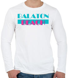printfashion Balaton Beach - Férfi hosszú ujjú póló - Fehér (2756356)