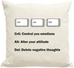 printfashion Crtl + Alt + Delete - Párnahuzat, Díszpárnahuzat - Lenvászon (1364469)