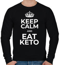 printfashion EAT KETO - Férfi pulóver - Fekete (10360981)