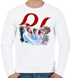 printfashion Red Velvet - Férfi pulóver - Fehér (16591233)