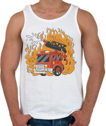 printfashion Tűzoltóautó - Férfi atléta - Fehér (11750750)