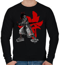printfashion Szamuráj szellem - Férfi pulóver - Fekete (64528)