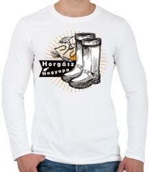 printfashion Nagyapa a legjobb horgász - Férfi hosszú ujjú póló - Fehér (2614655)