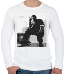 printfashion GTA - BIG SMOKE - Férfi hosszú ujjú póló - Fehér (1886054)