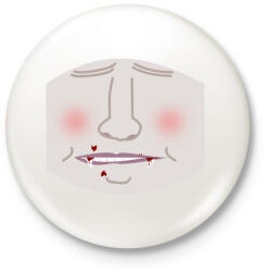 printfashion Alvó vámpír - Kitűző, hűtőmágnes - Fehér (3090354)