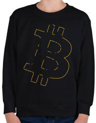 printfashion Bitcoin - Gyerek pulóver - Fekete (4362297)