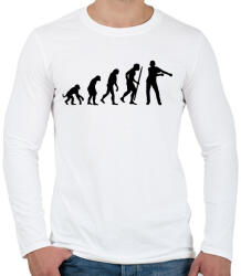 printfashion Floss tánc evolúció - Férfi hosszú ujjú póló - Fehér (1420951)