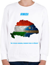 printfashion magyar székely mintázat névre szóló - Gyerek pulóver - Fehér (12743177)